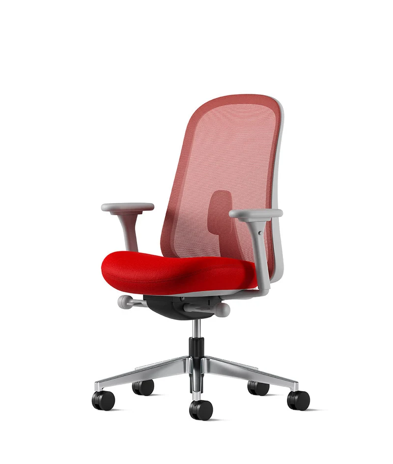 Siège de bureau Lino* Mineral et aluminium poli