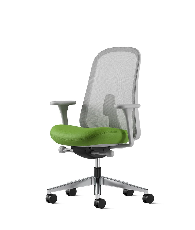 Siège de bureau Lino* Mineral et aluminium poli