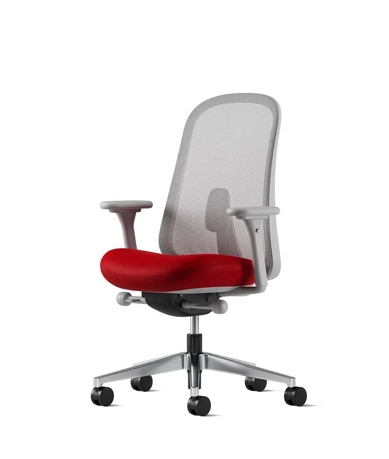 Siège de bureau Lino* Mineral et aluminium poli
