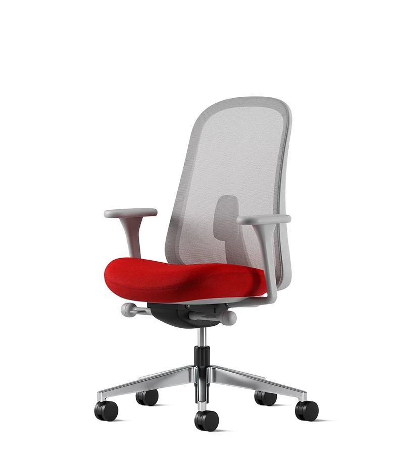 Siège de bureau Lino* Mineral et aluminium poli