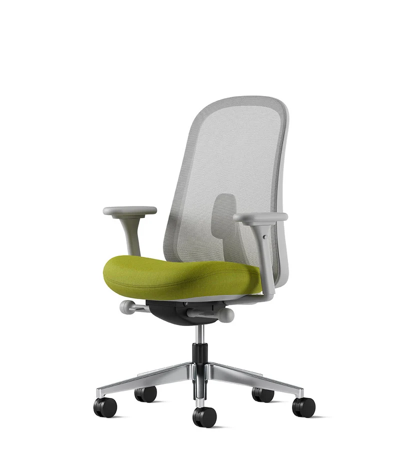 Siège de bureau Lino* Mineral et aluminium poli
