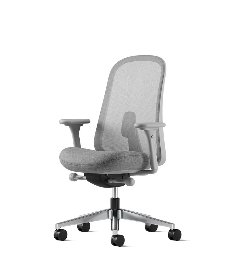 Siège de bureau Lino* Mineral et aluminium poli