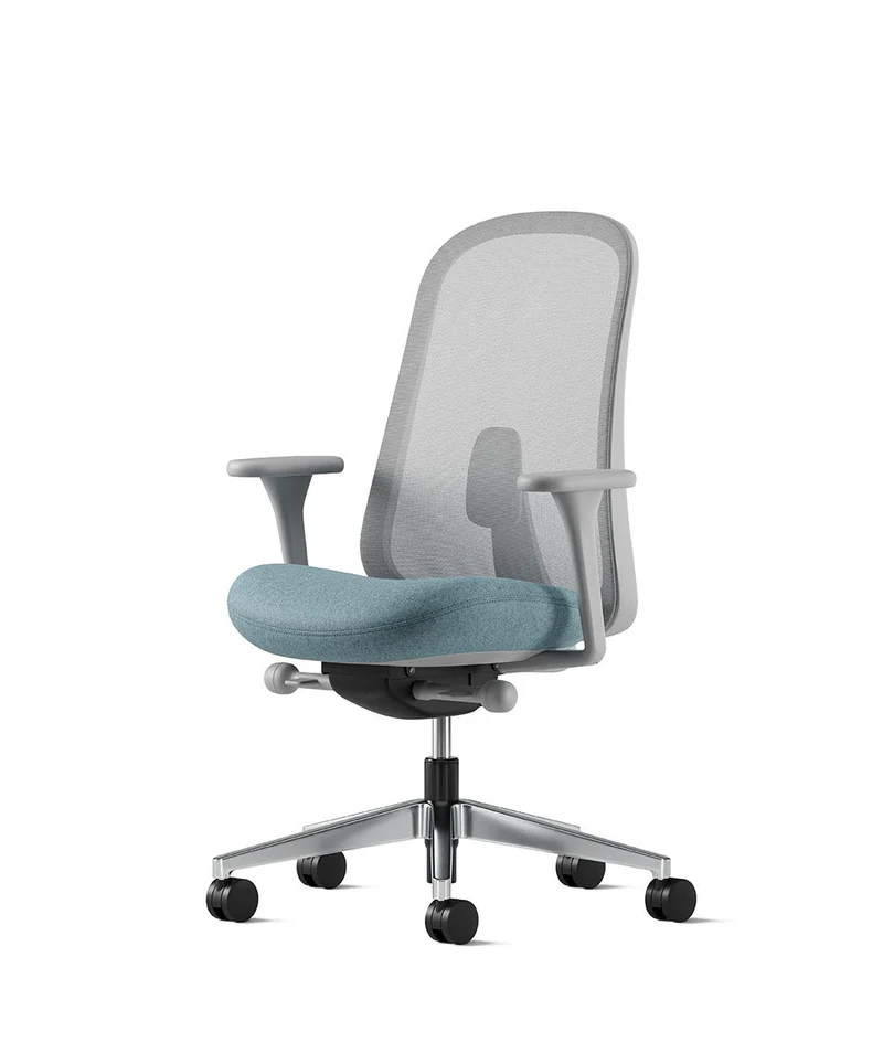 Siège de bureau Lino* Mineral et aluminium poli