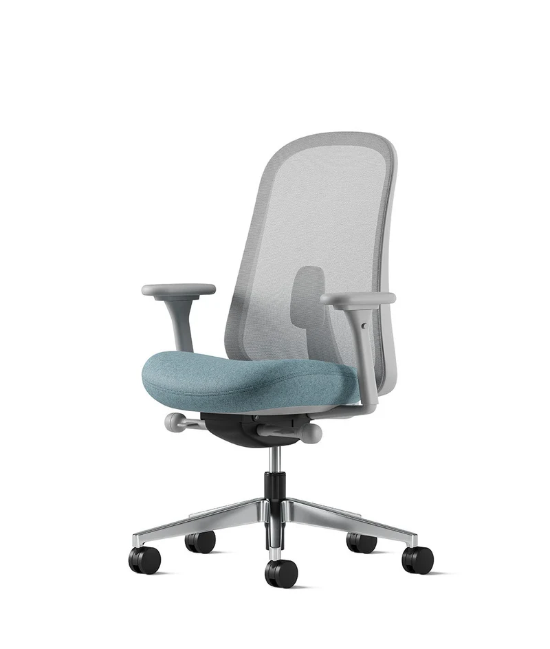 Siège de bureau Lino* Mineral et aluminium poli