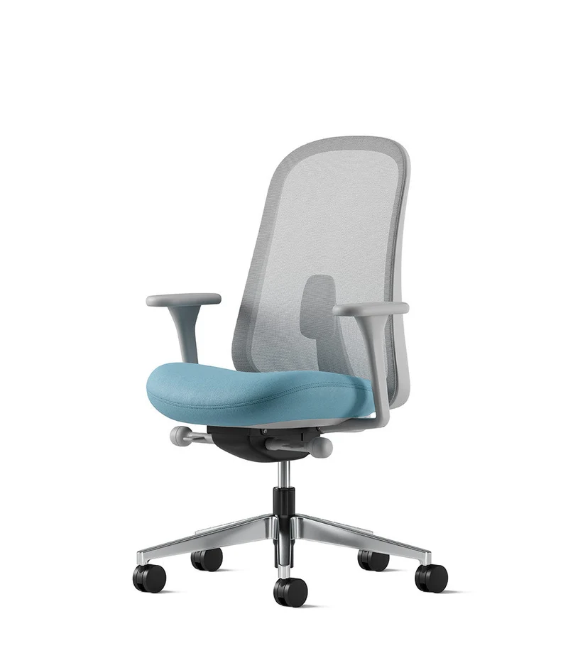 Siège de bureau Lino* Mineral et aluminium poli