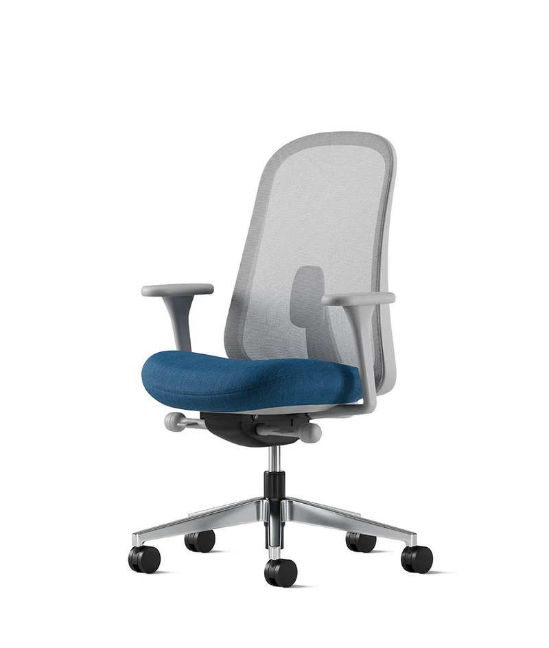 Siège de bureau Lino* Mineral et aluminium poli