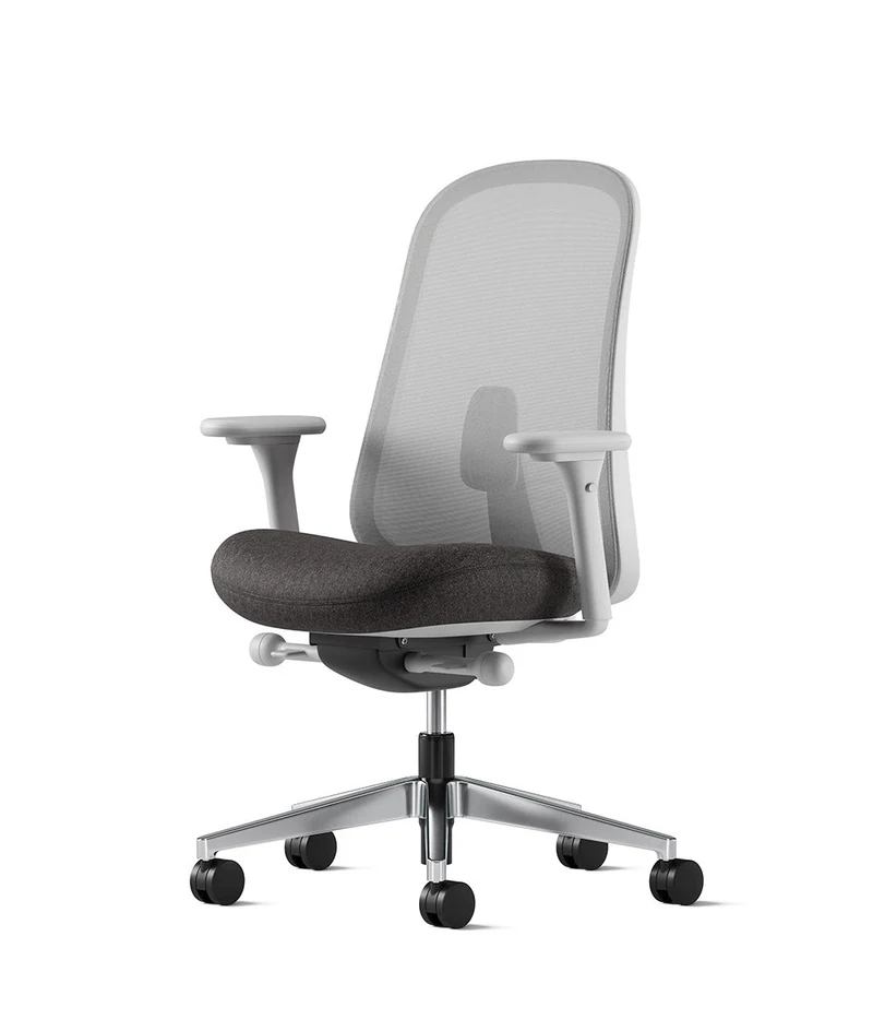 Siège de bureau Lino* Mineral et aluminium poli