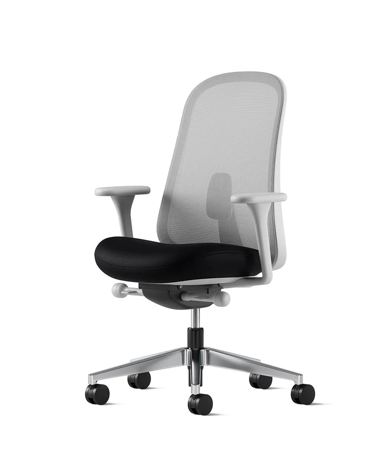 Siège de bureau Lino* Mineral et aluminium poli