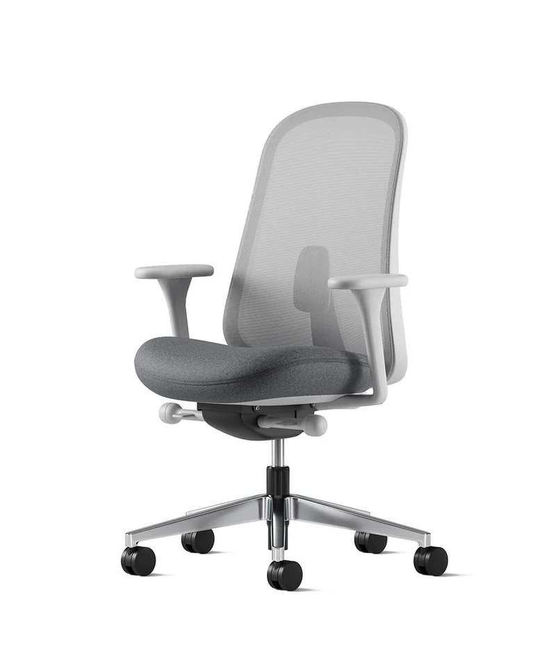 Siège de bureau Lino* Mineral et aluminium poli