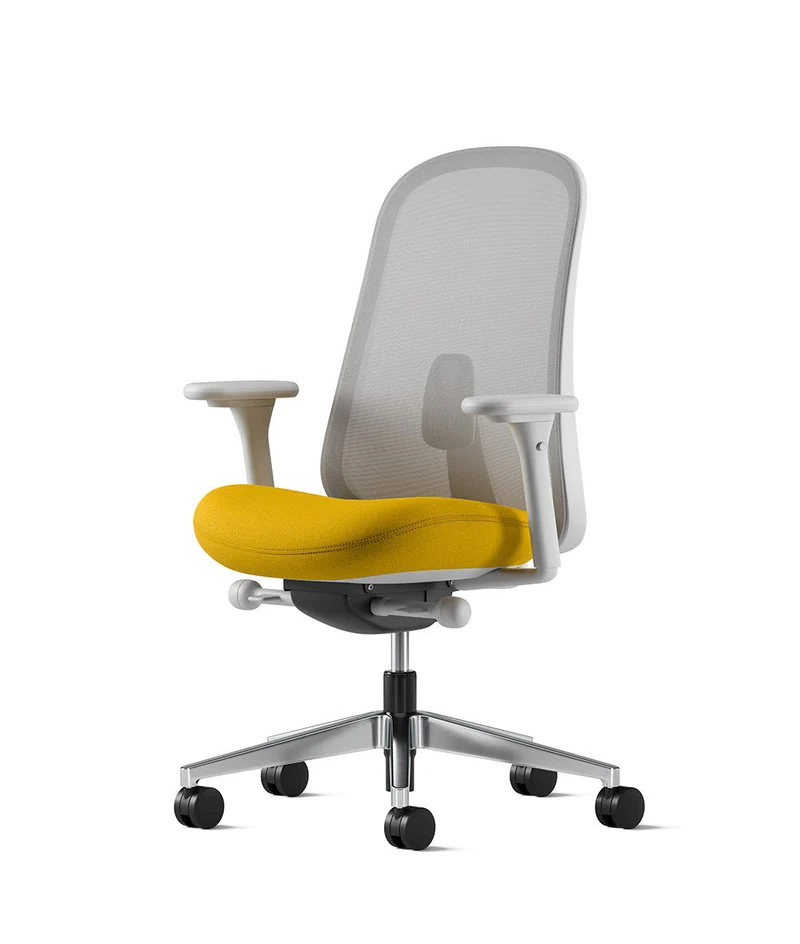 Siège de bureau Lino* Mineral et aluminium poli