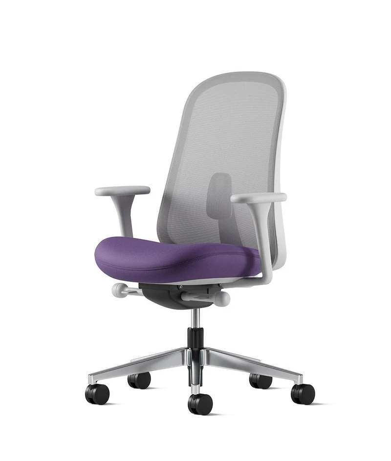 Siège de bureau Lino* Mineral et aluminium poli