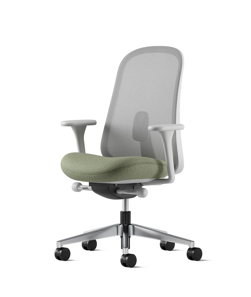 Siège de bureau Lino* Mineral et aluminium poli