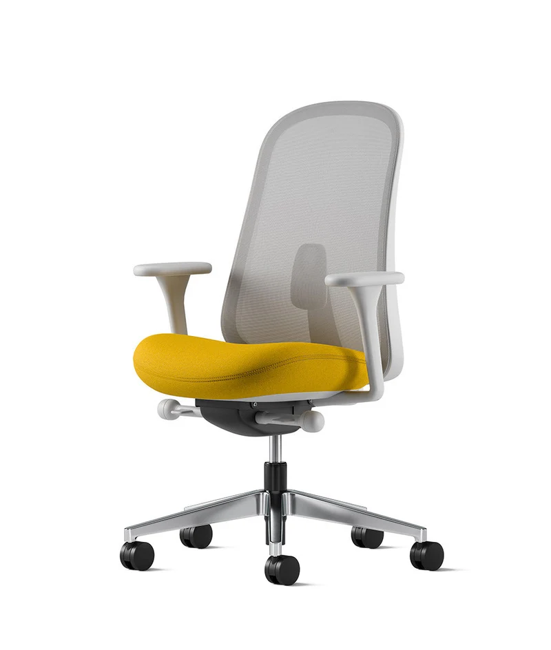 Siège de bureau Lino* Mineral et aluminium poli