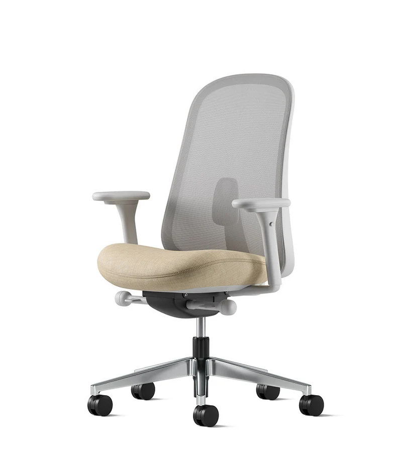 Siège de bureau Lino* Mineral et aluminium poli