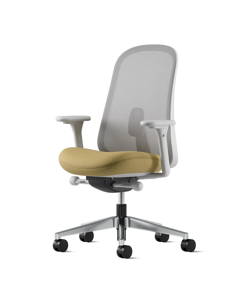 Siège de bureau Lino* Mineral et aluminium poli