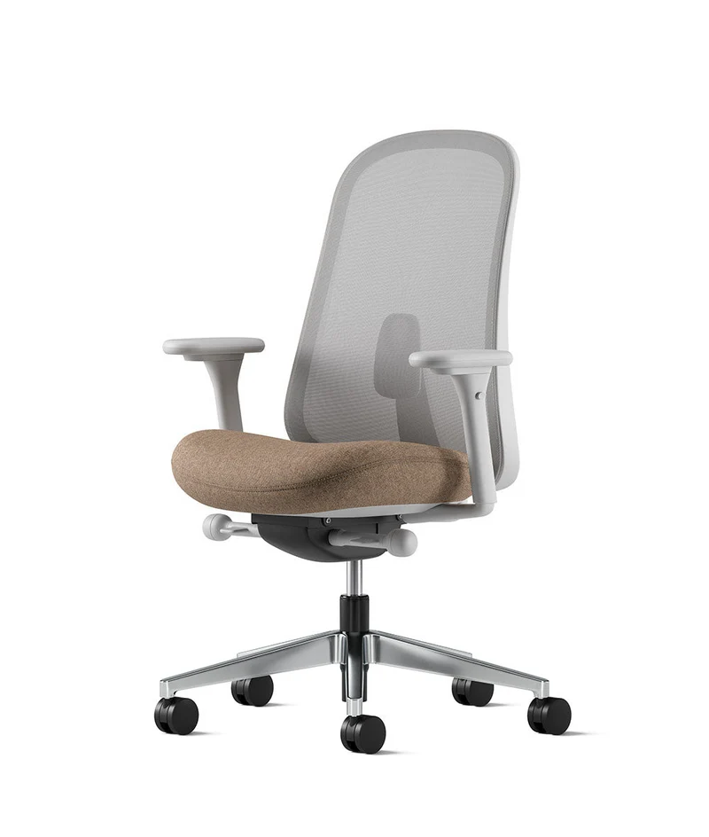 Siège de bureau Lino* Mineral et aluminium poli