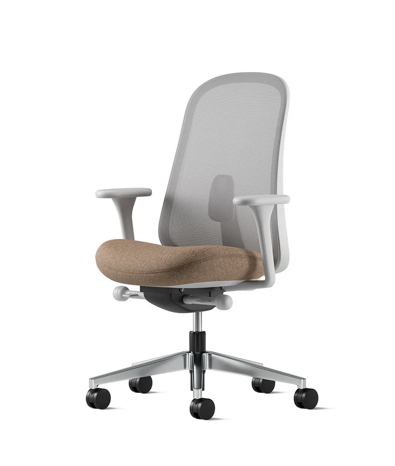 Siège de bureau Lino* Mineral et aluminium poli