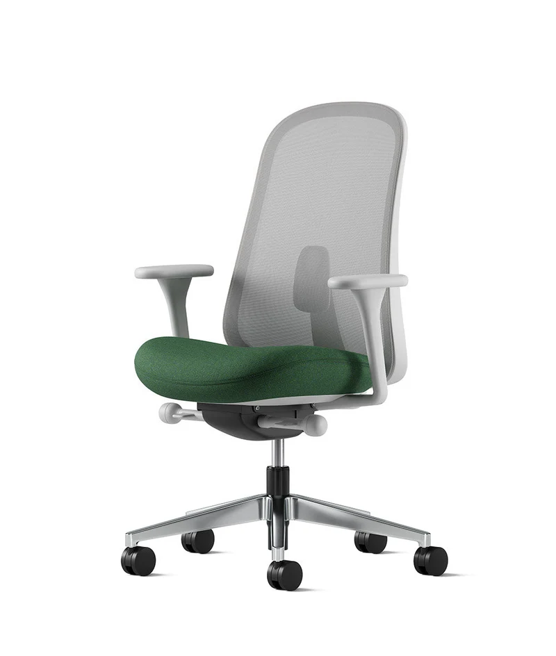 Siège de bureau Lino* Mineral et aluminium poli