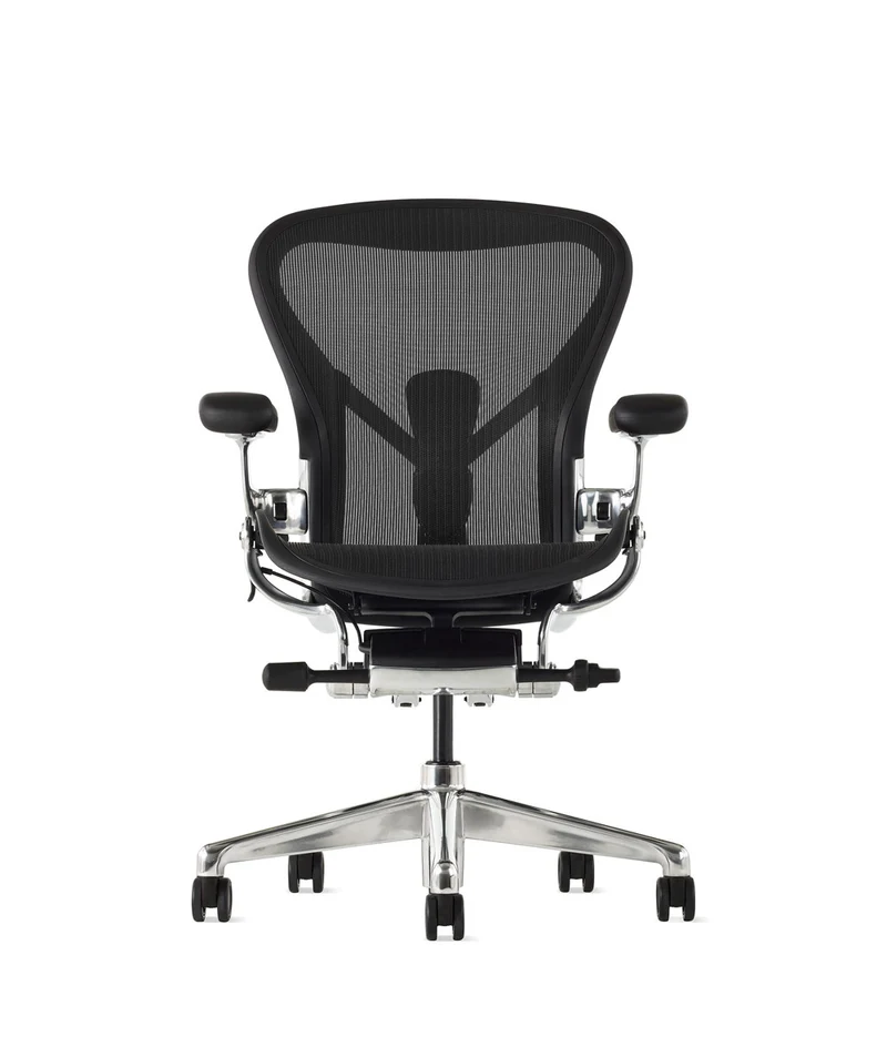 Siège de bureau Aeron* Onyx/Aluminium poli