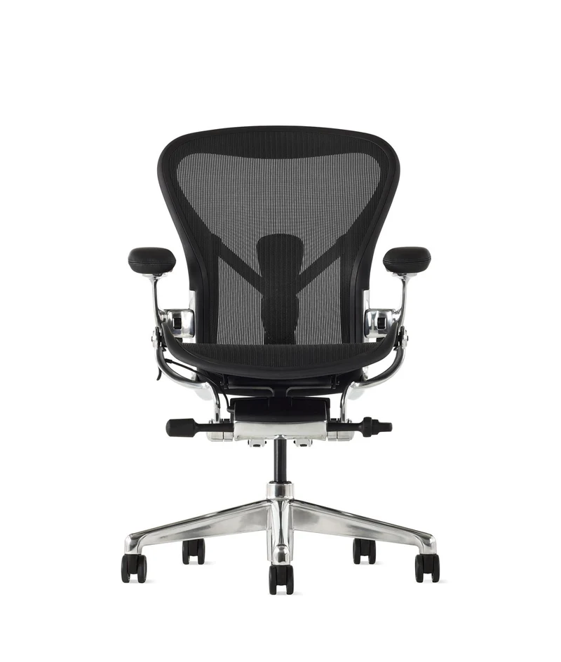 Siège de bureau Aeron* Onyx/Aluminium poli