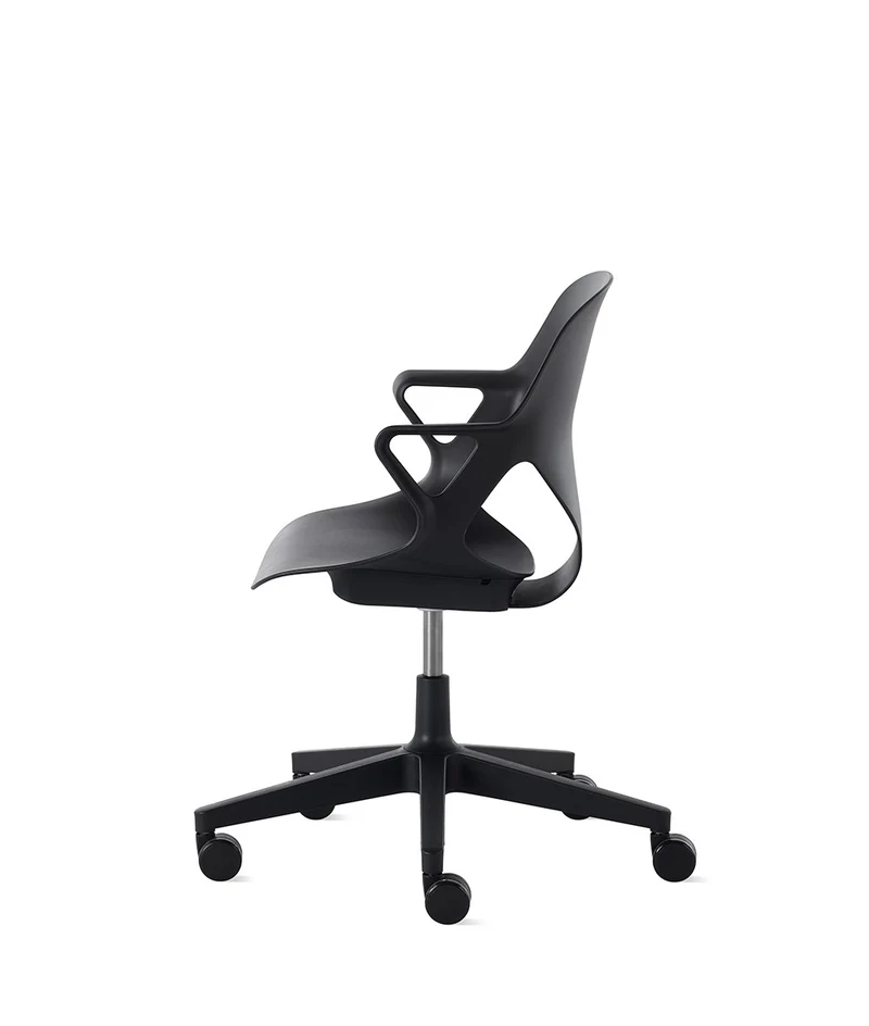 Siège Zeph accoudoirs fixes en Noir/Noir