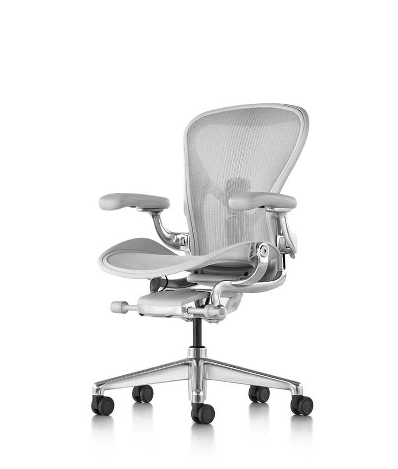 Siège de bureau Aeron en Mineral/Aluminium poli