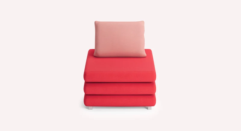 Fauteuil SUISSE Fluf Madras / 35-Flamingo