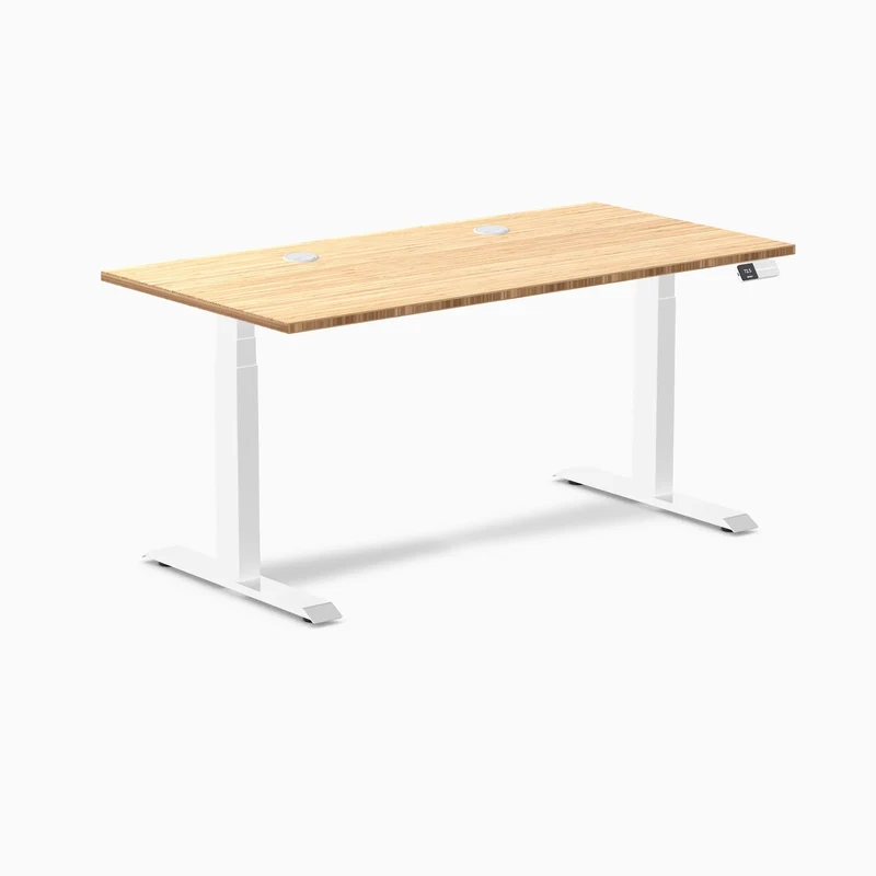 Desky Dual Bamboo Sit Stand Desk