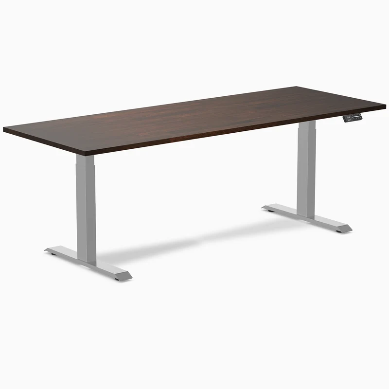 Desky Dual Rubberwood Sit Stand Desk