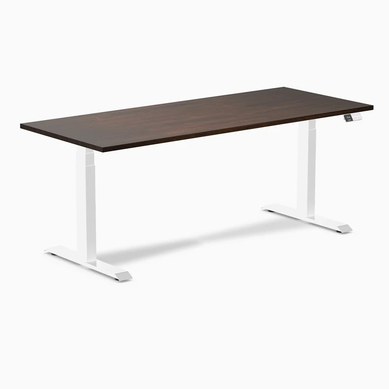 Desky Dual Rubberwood Sit Stand Desk