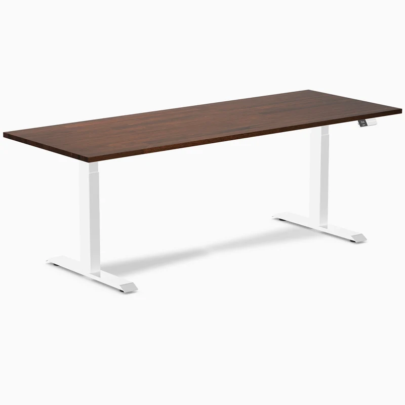 Desky Dual Rubberwood Sit Stand Desk