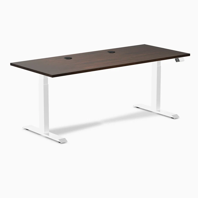 Desky Dual Rubberwood Sit Stand Desk
