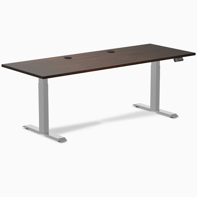 Desky Dual Rubberwood Sit Stand Desk