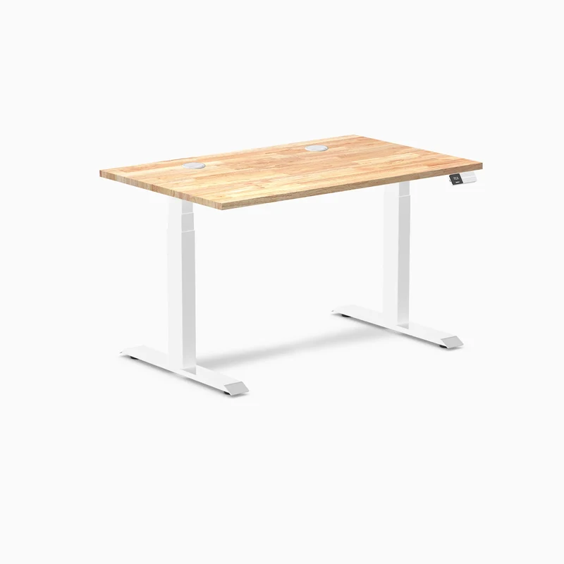 Desky Dual Rubberwood Sit Stand Desk