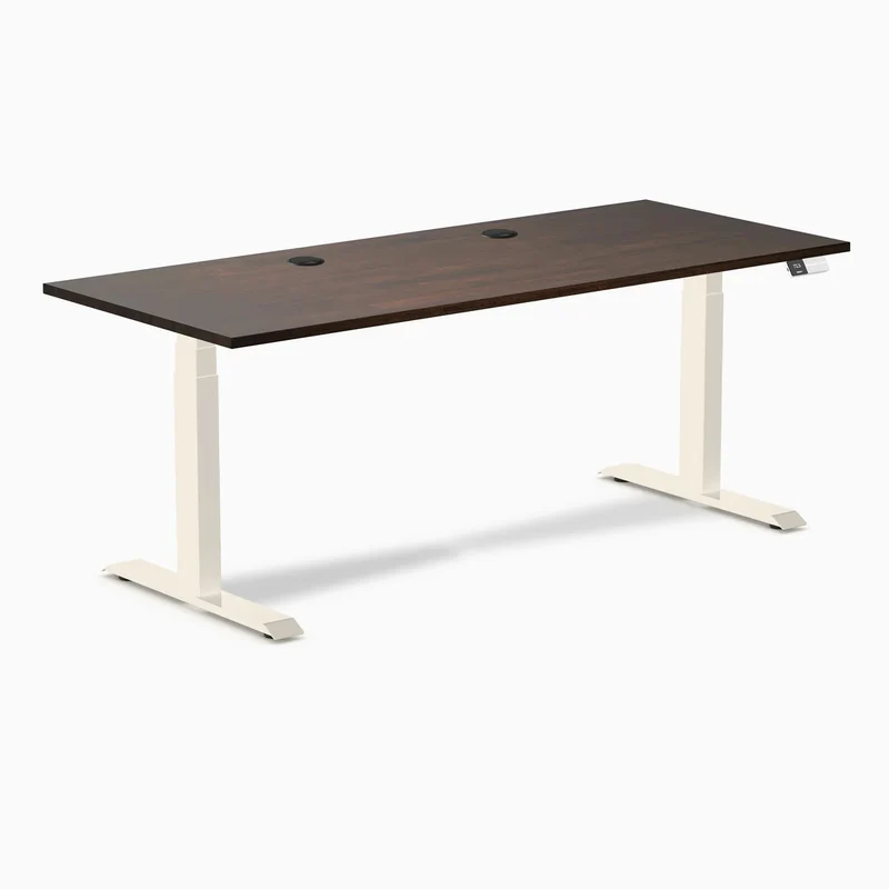 Desky Dual Rubberwood Sit Stand Desk