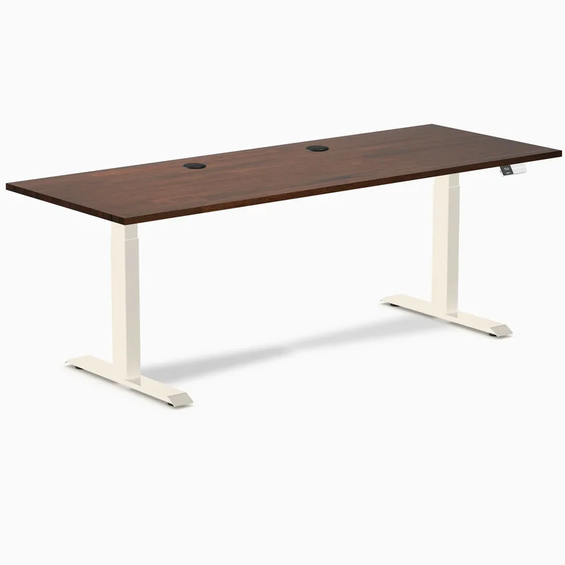 Desky Dual Rubberwood Sit Stand Desk