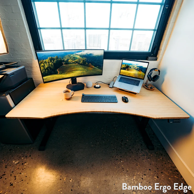 Desky Dual Ergo Edge Sit Stand Desk