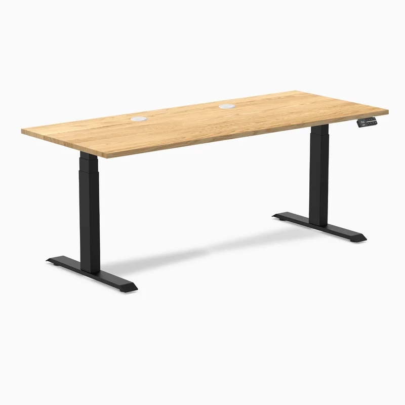 Desky Dual Hardwood Sit Stand Desk
