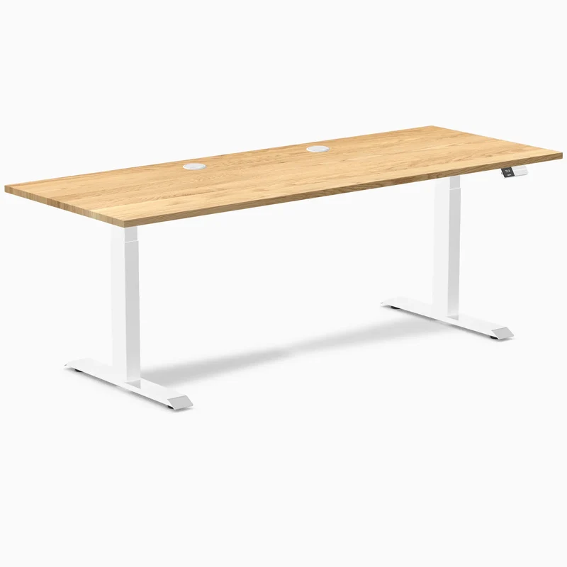 Desky Dual Hardwood Sit Stand Desk