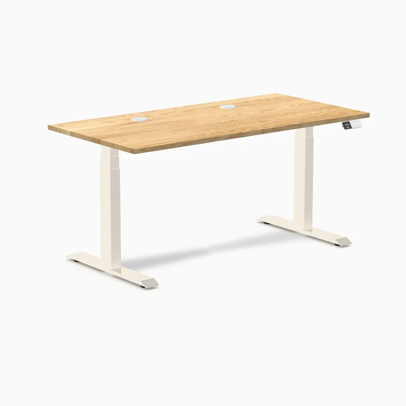 Desky Dual Hardwood Sit Stand Desk