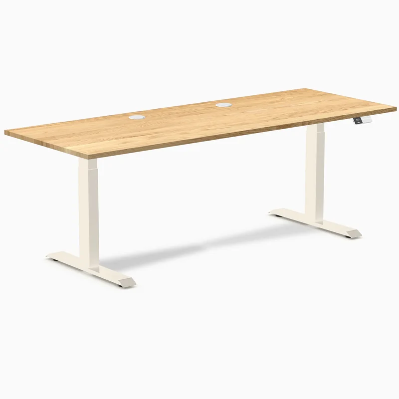 Desky Dual Hardwood Sit Stand Desk