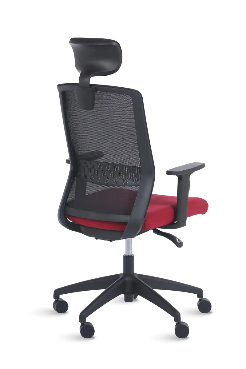 Fauteuil de travail opérateur Scott avec appui-tête
