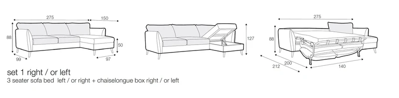 Canapé-lit Sits - Lucy (Set 1)