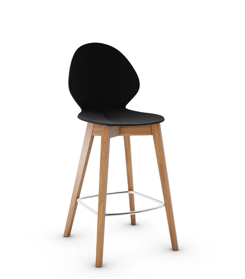 Tabouret Calligaris - Basil (Pieds en bois) CS1495