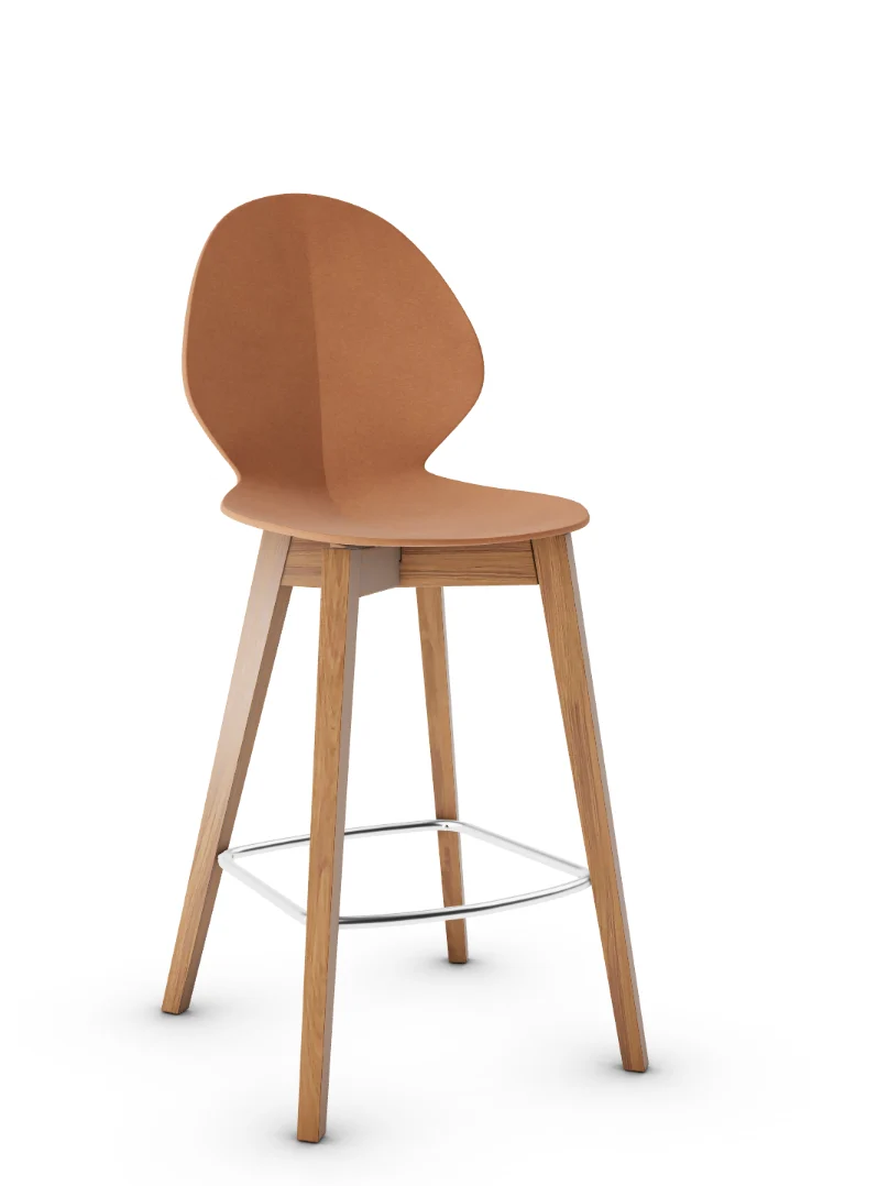 Tabouret Calligaris - Basil (Pieds en bois) CS1495