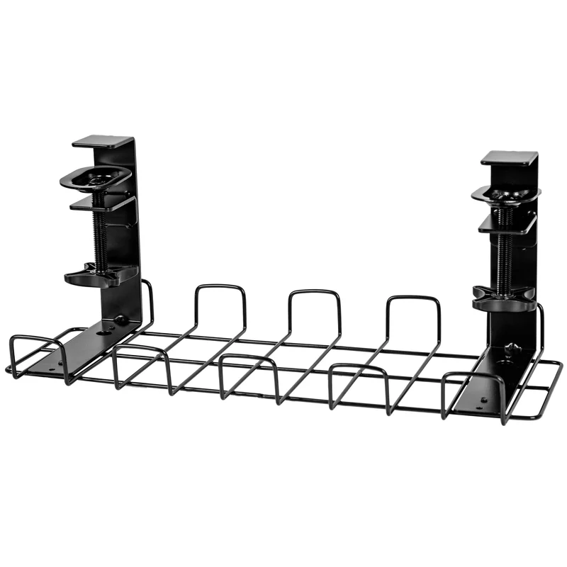 Duronic CMH2 Support de Gestion des Câbles à placer sous un Bureau Tiroir pour rangement et organisation des câbles et fils pour Installation Bureautique