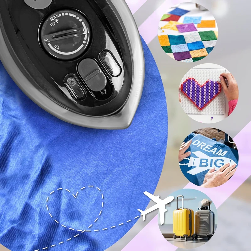 Duronic SI3 BK Fer à repasser à vapeur de voyage 400W Léger et compact 495g Idéal pour les déplacements Convient pour crafts et patchworks Accessoires inclus