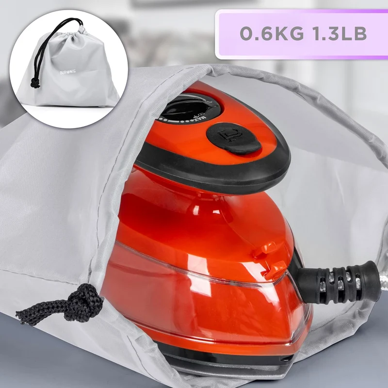 Duronic SI3 RD Fer à repasser à vapeur de voyage 400W Léger et compact 495g Idéal pour les déplacements Convient pour crafts et patchworks Accessoires inclus