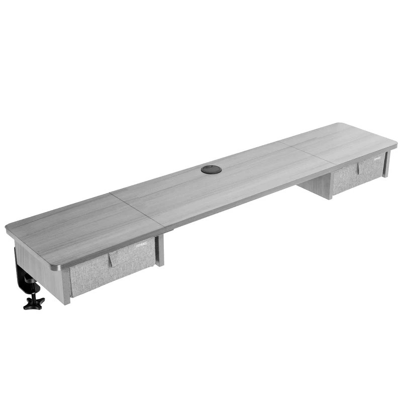 Duronic DD2 GY Planche de 120 cm avec 2 Tiroirs pour Bureau | Compatible avec Plateaux TT120 TT140 TT160 de Duronic | Structure réglable en Hauteur Vendue séparément TM51 ou TM61 | Gris | MDF
