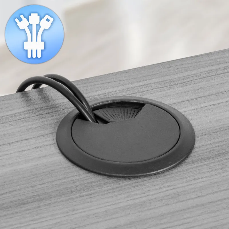 Duronic DD2 GY Planche de 120 cm avec 2 Tiroirs pour Bureau | Compatible avec Plateaux TT120 TT140 TT160 de Duronic | Structure réglable en Hauteur Vendue séparément TM51 ou TM61 | Gris | MDF